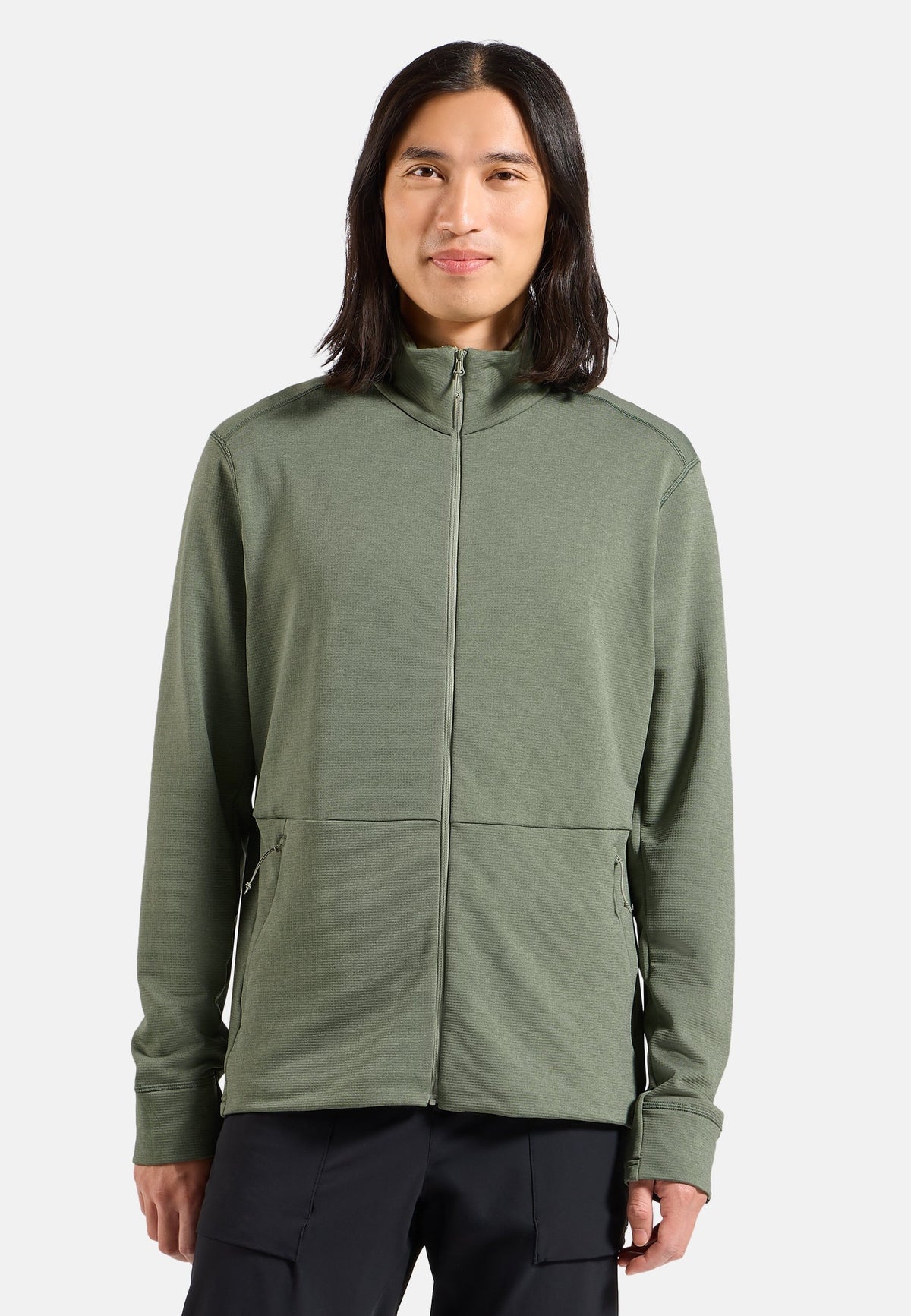 The Essentials grid fleece full-zip multisport mid layer
