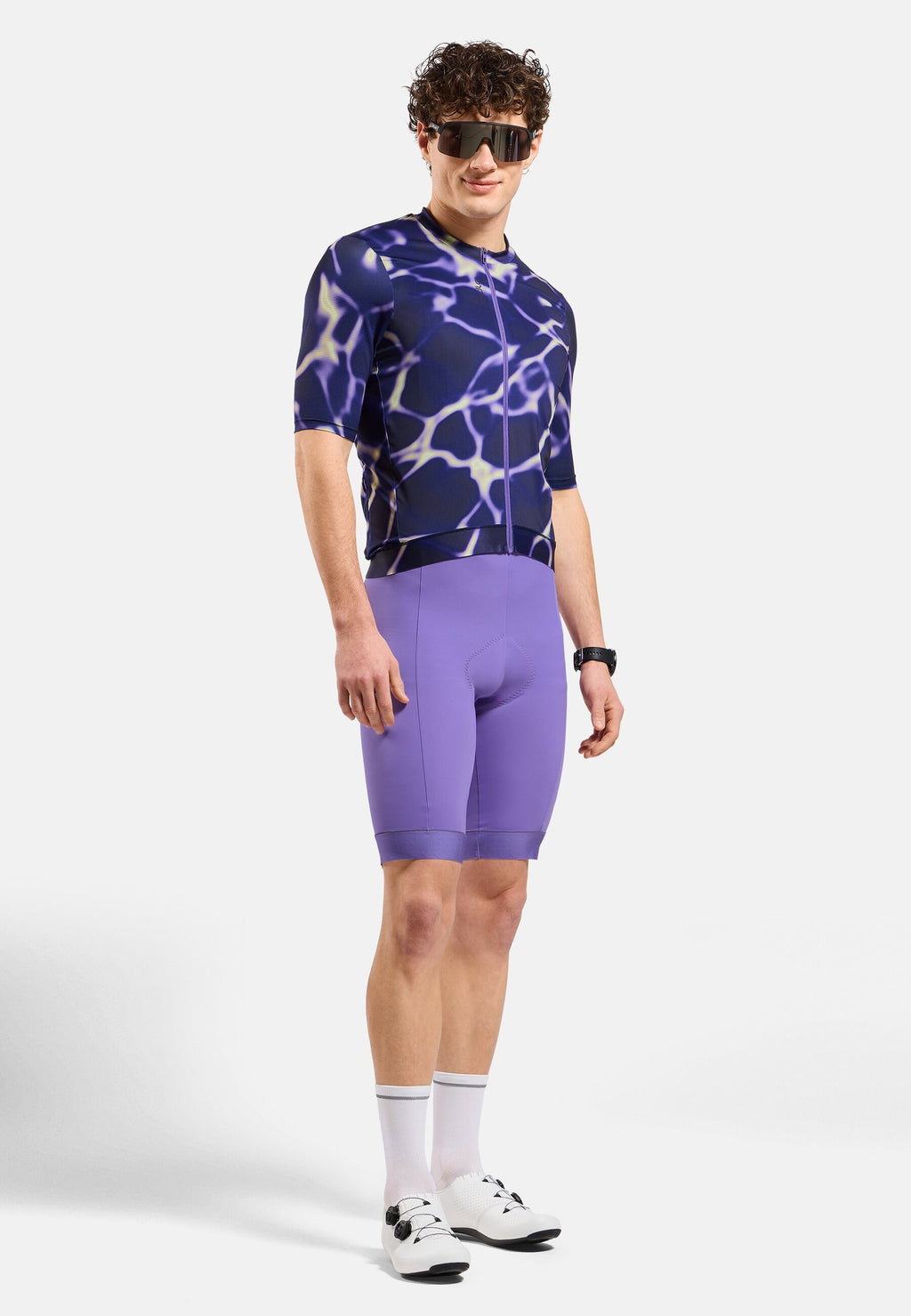 The Zeroweight Pro Chill-Tec full-zip print cycling jersey