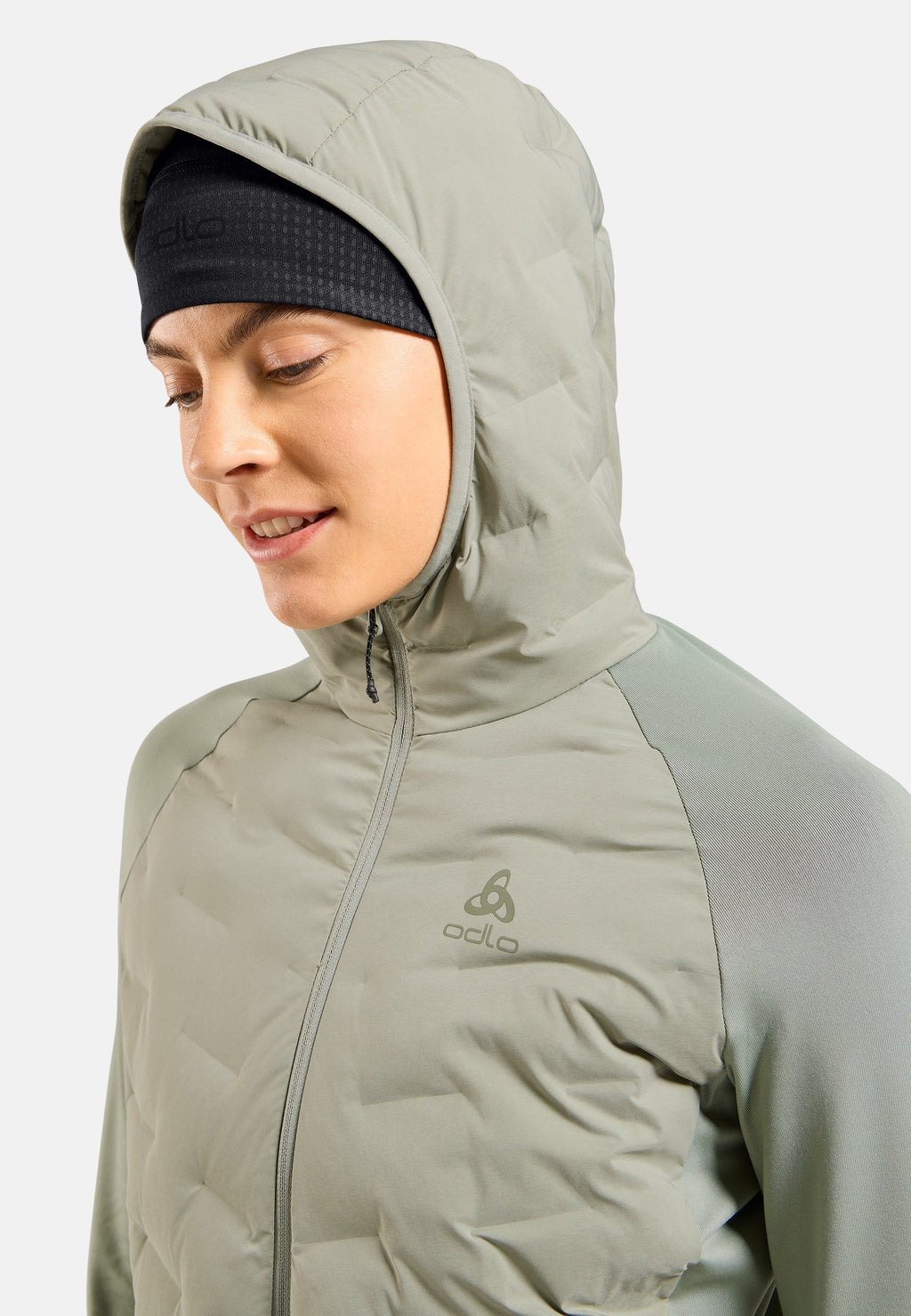 The Zeroweight Insulator hybrid mid layer hooded zip