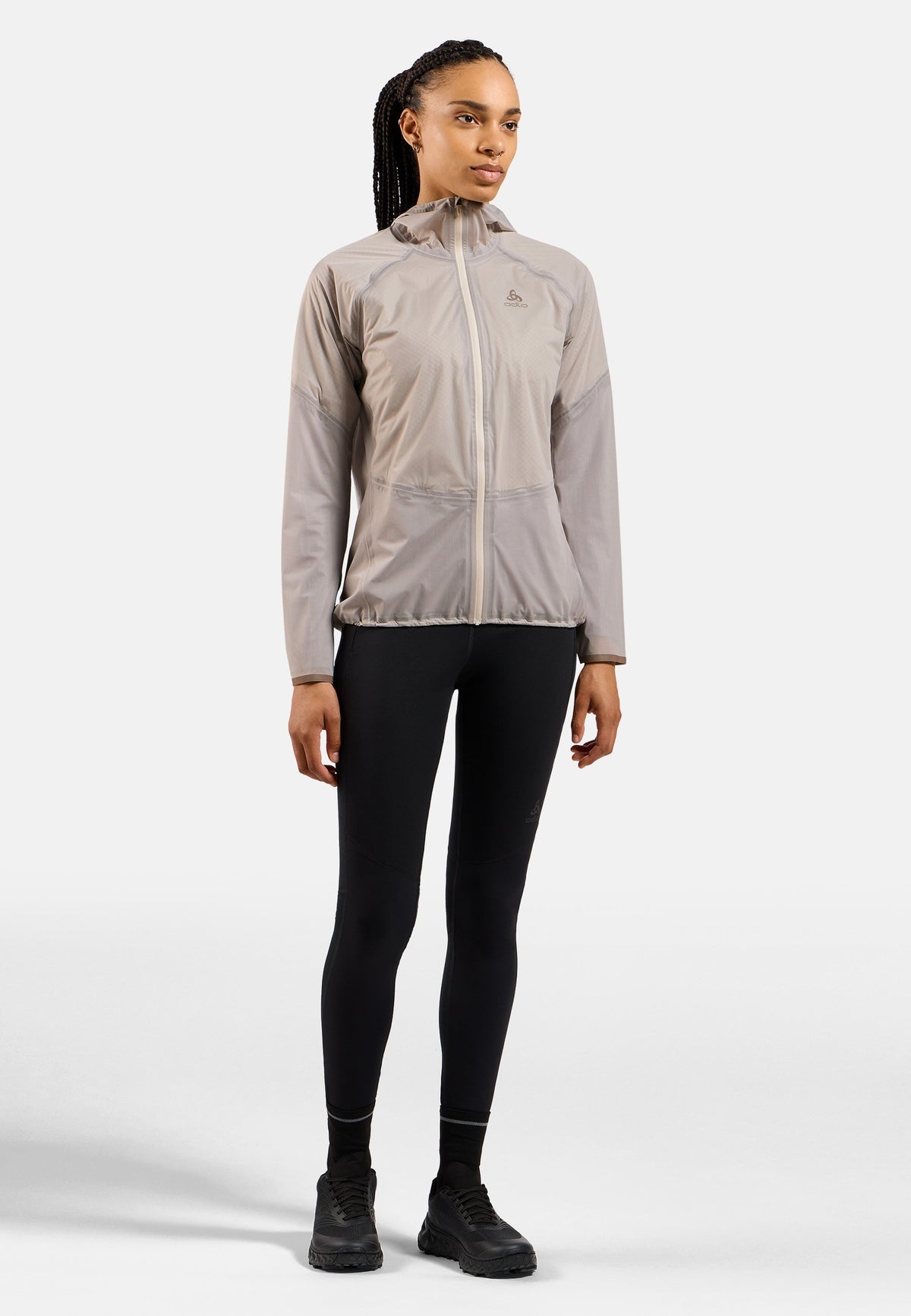 The Dual Dry Performance Knit waterproof insulated running jacket