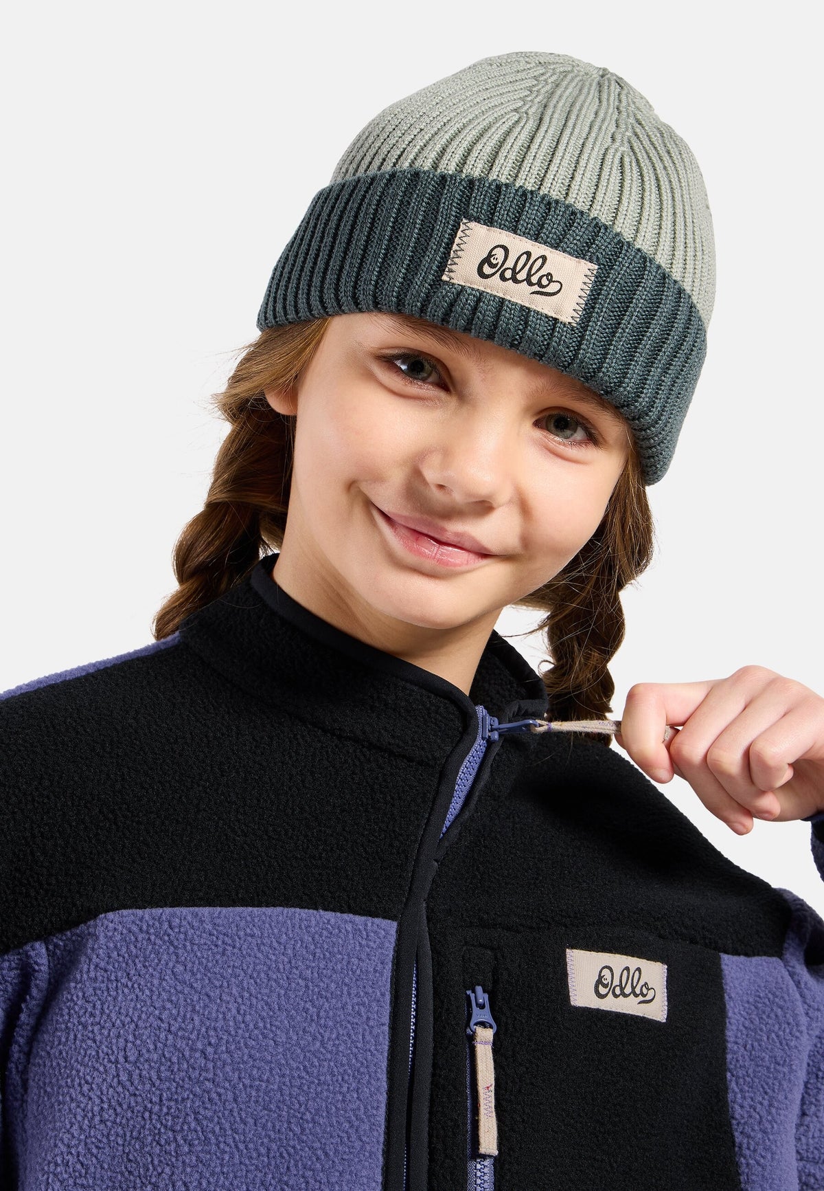 The Essentials kids' colourblock full-zip mid layer