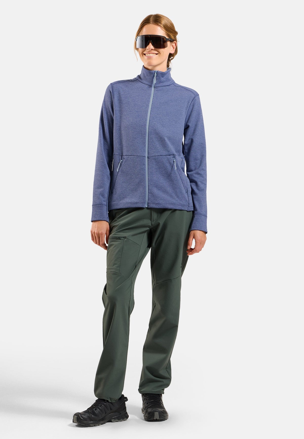 The Essentials grid fleece full-zip multisport mid layer